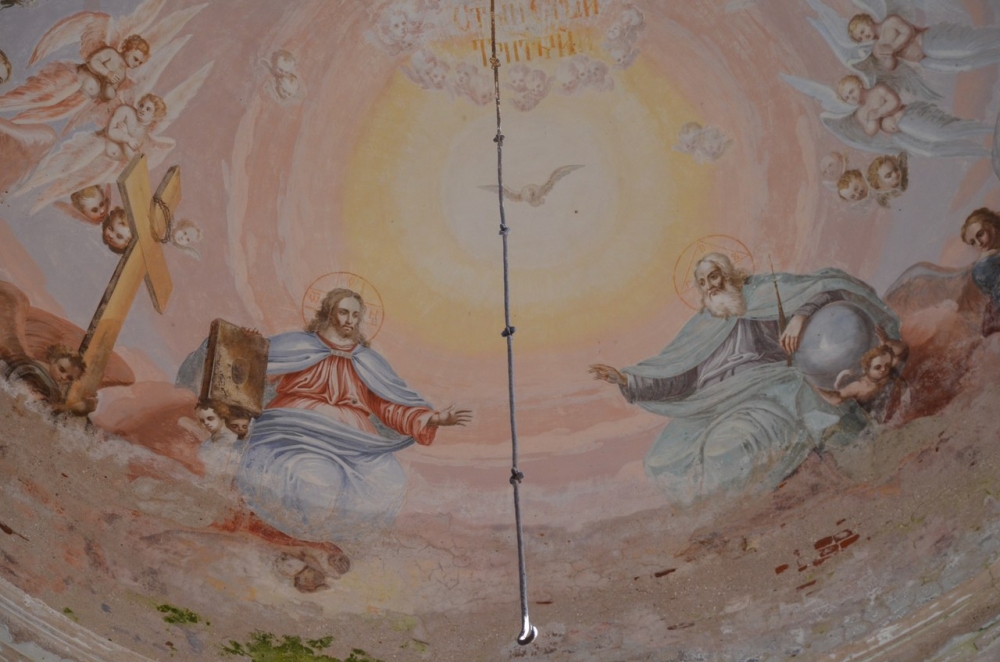 Никольский собор Теребенского монастыря. Фрагмент росписи купола. Фото Д. Ивлева